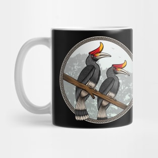 Beautiful Hornbill Bird On The Jungle Mug